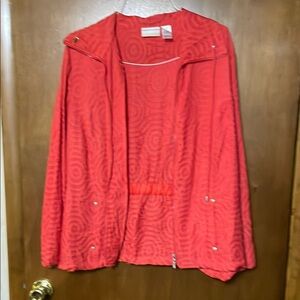 Alfred Dunner Red Patterned Jacket